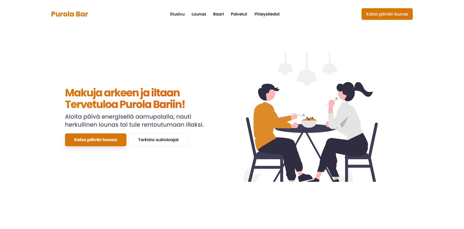 Markus Kalermo's Digital portfolio blog - Näin rakensin Purola Bar & Kitchenin verkkosivut